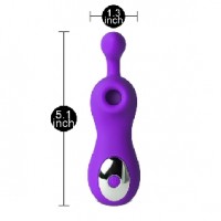 Clitoral Stimulator with 2 motors Silicone Rechargeable 12 Speeds PURPLE